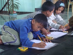 Children-in-philippines-sunflower-center-coloring